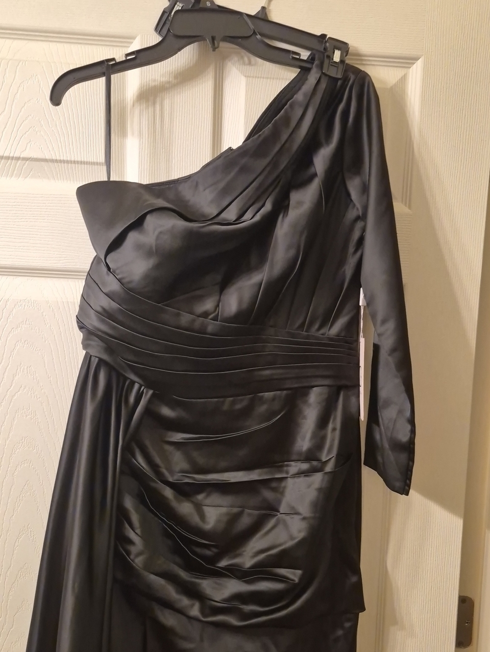 ChicSew One-Shoulder Maxi Dress Black Size 12 NWT